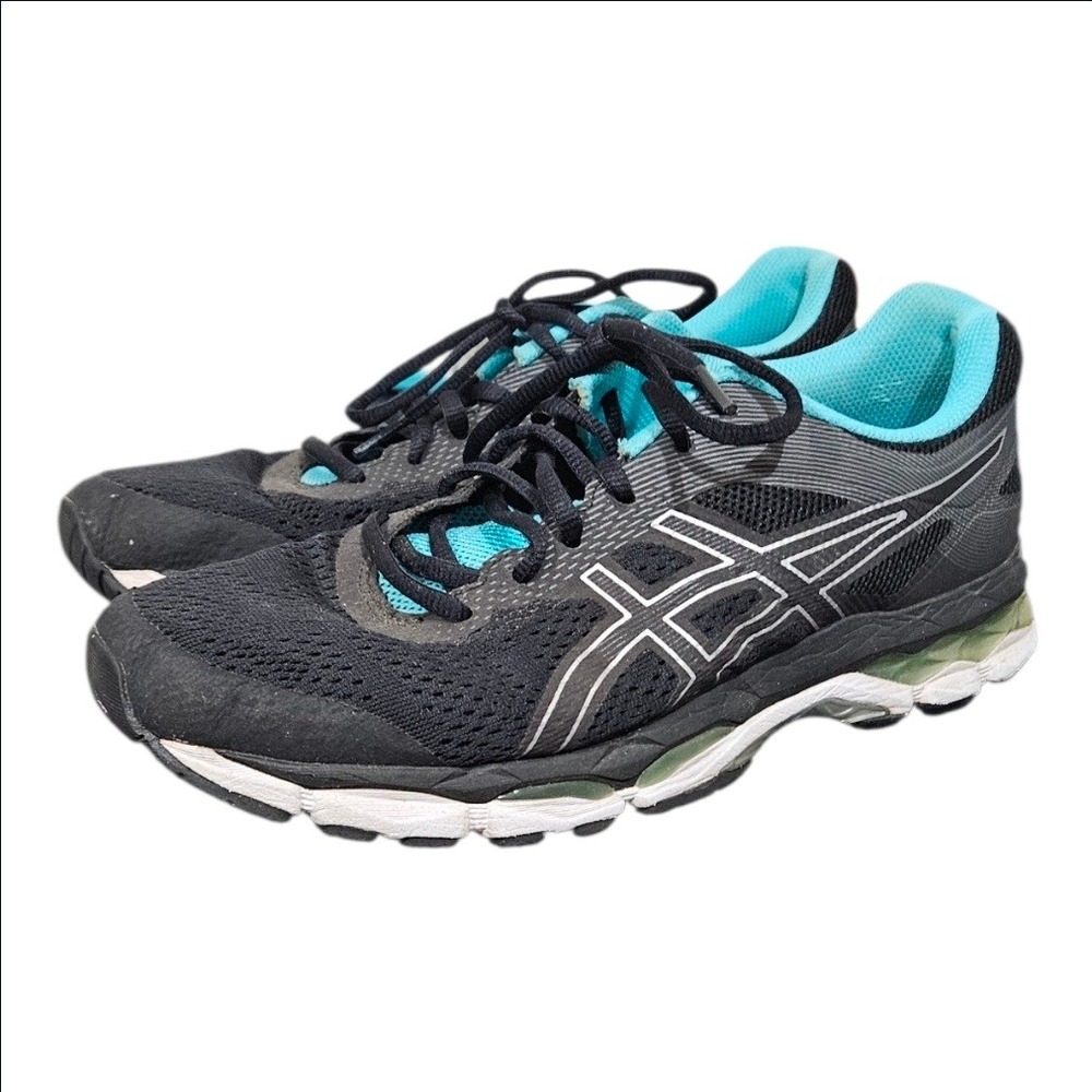 ASICS Gel Superion 2 Womens Running Shoes Size 10 Black Turquoise Dynamic DuoMax